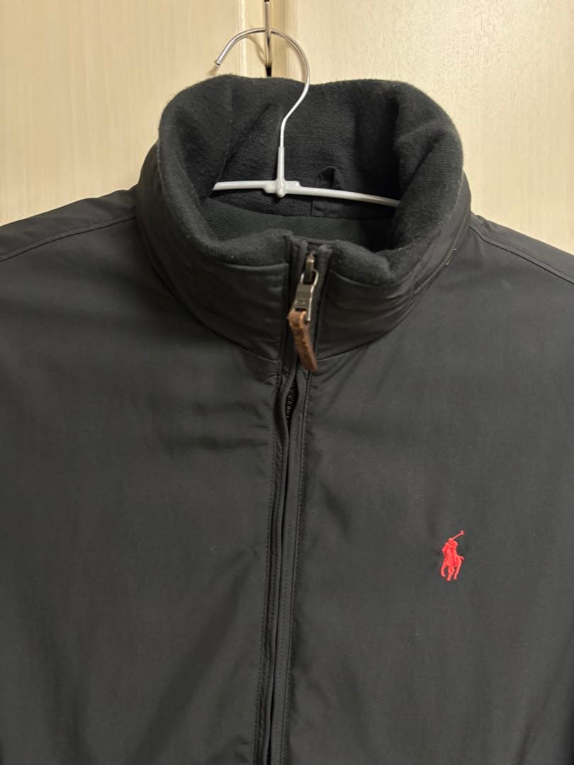 ポロラルフローレン 中綿ブルゾンジャケット ポニー刺繍 フルジップ ブラック S