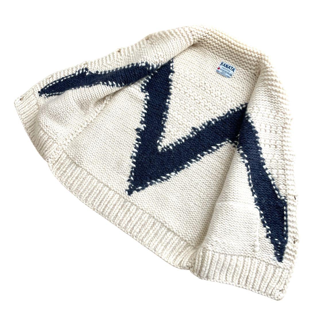 激レア 80s90s 旧タグ KANATA USFA V字 カウチン ベスト