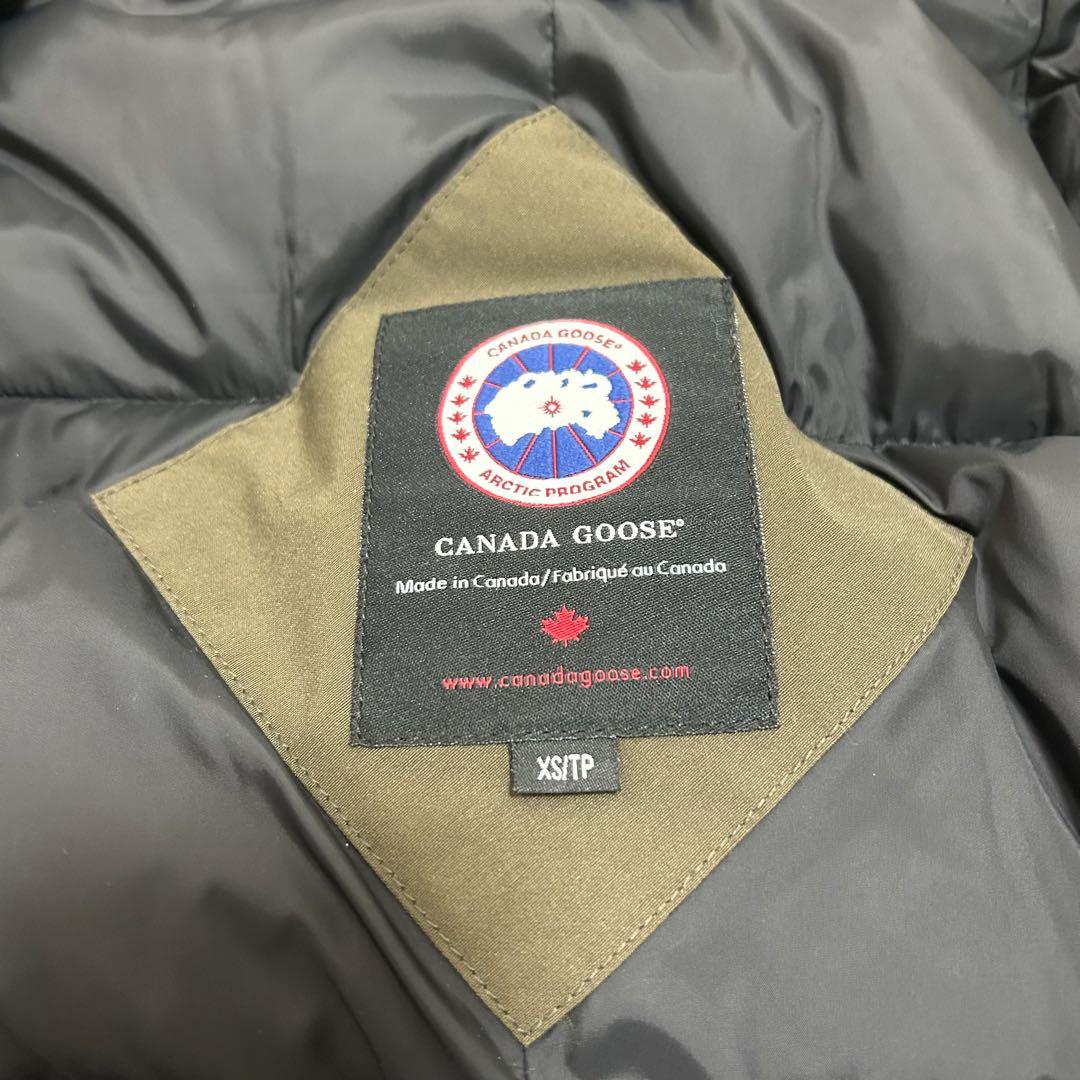 【美品】カナダグース ブロンテパーカ ダウンジャケット カーキ XSサイズ