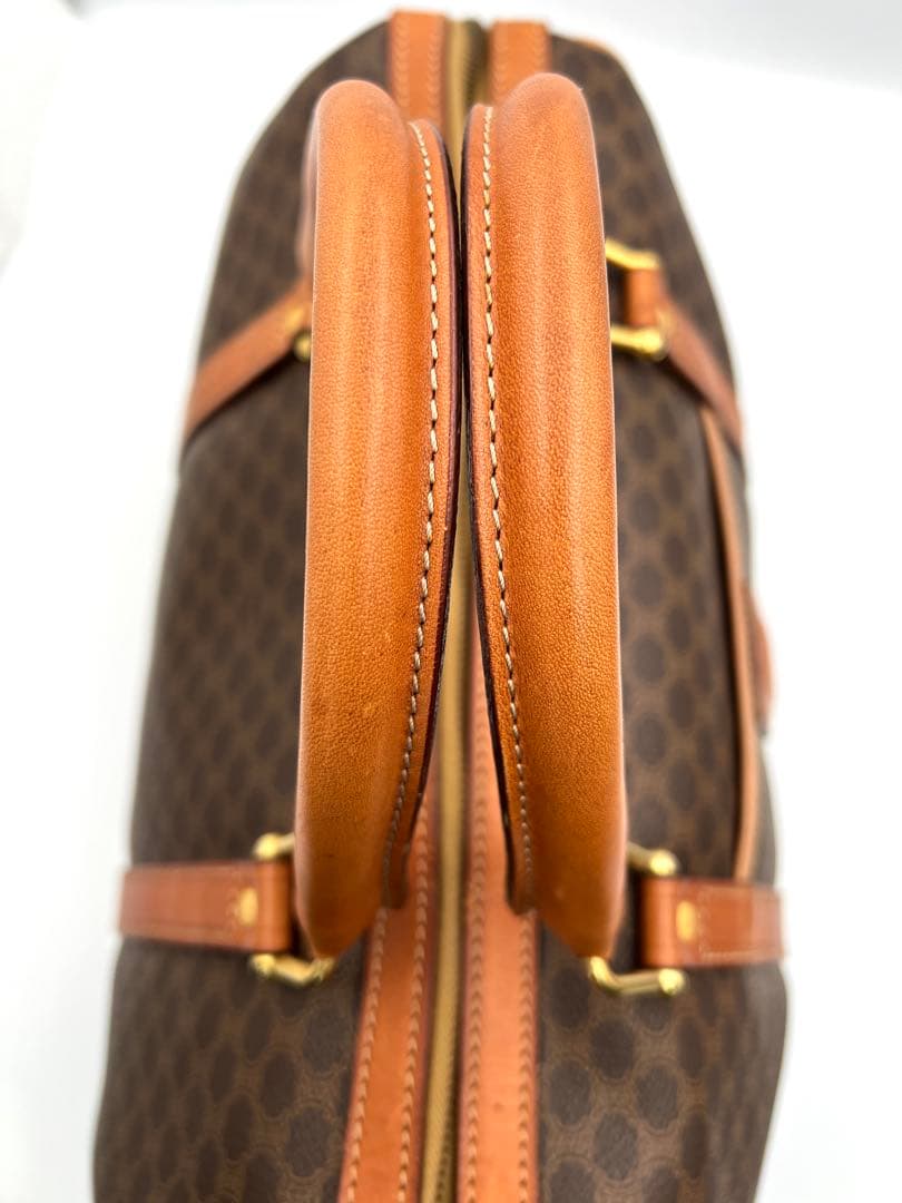 セリーヌ CELINE マカダム柄 ボストンバッグ ブラウン 中古品