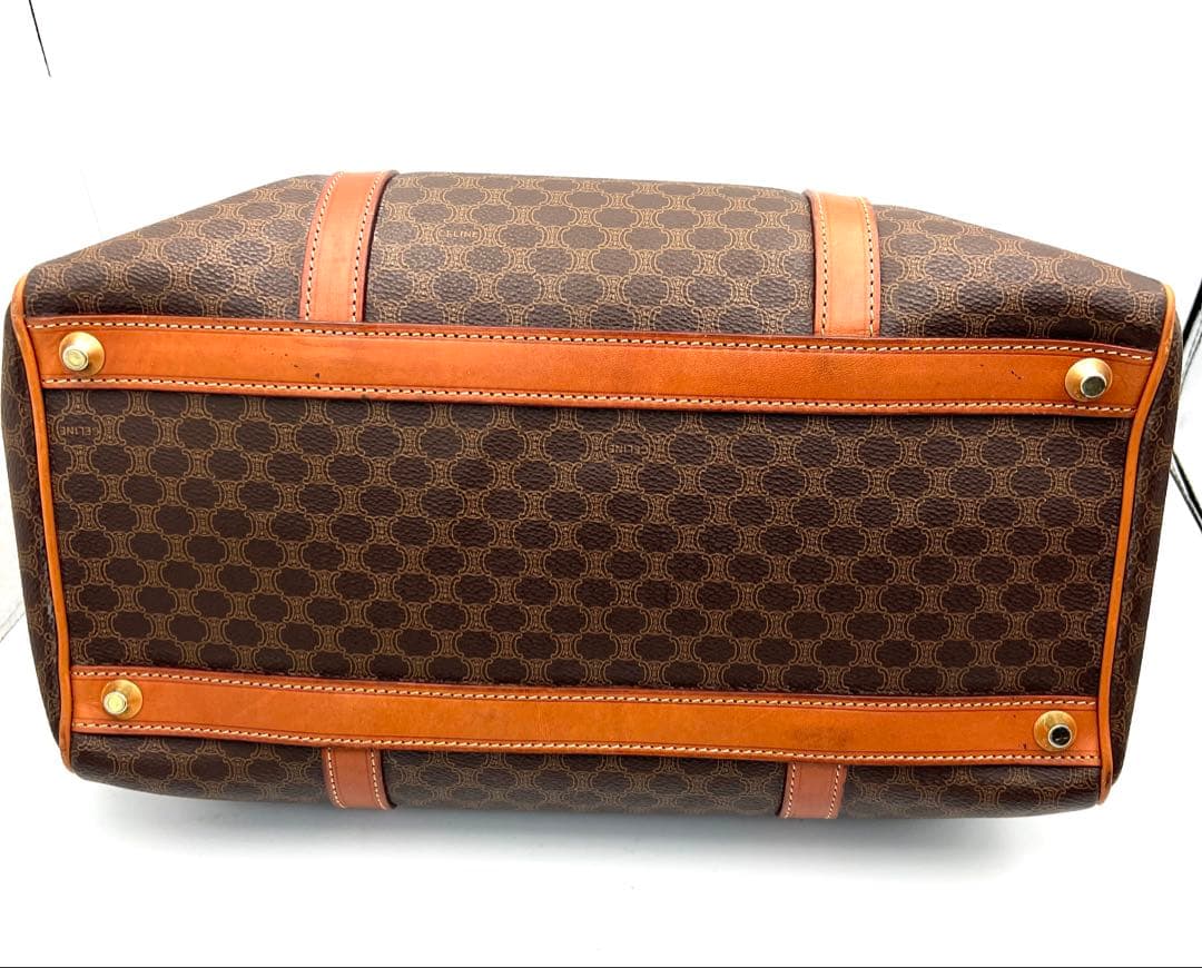 セリーヌ CELINE マカダム柄 ボストンバッグ ブラウン 中古品