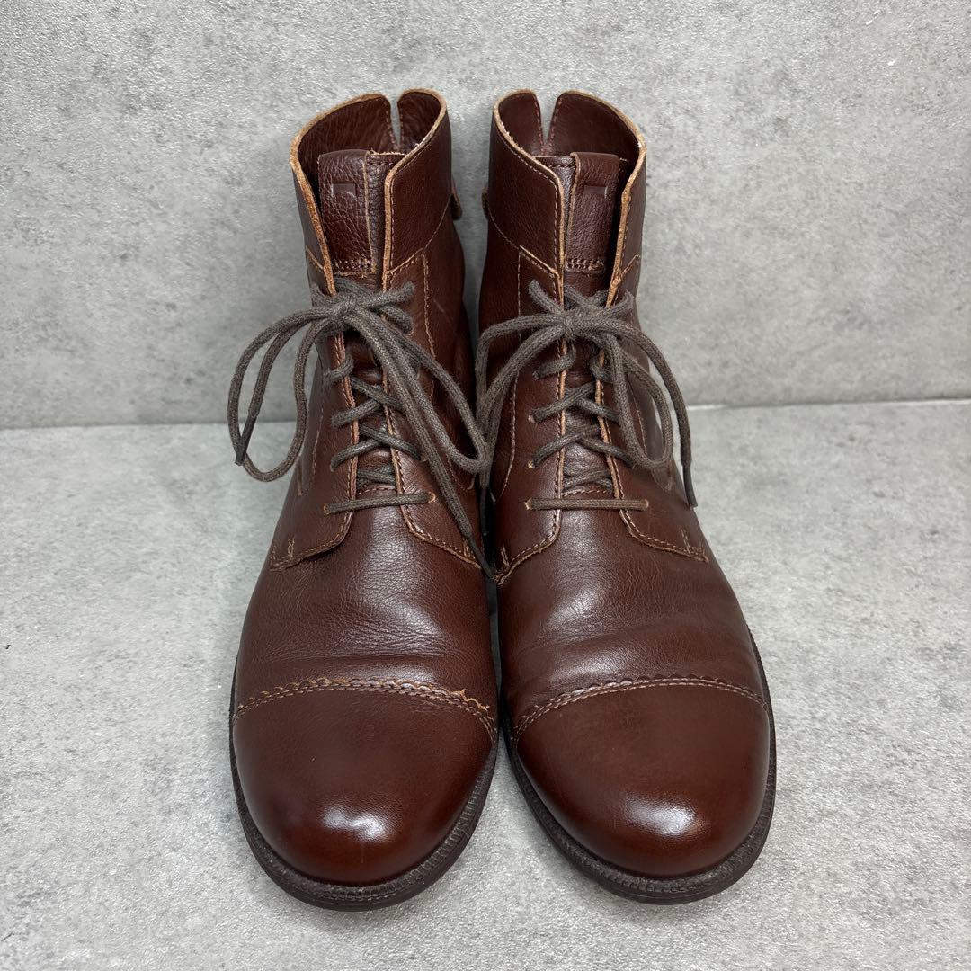 極美品！CAMPER ミルブラウン　キャップトゥ　コンフォート　レザーブーツ