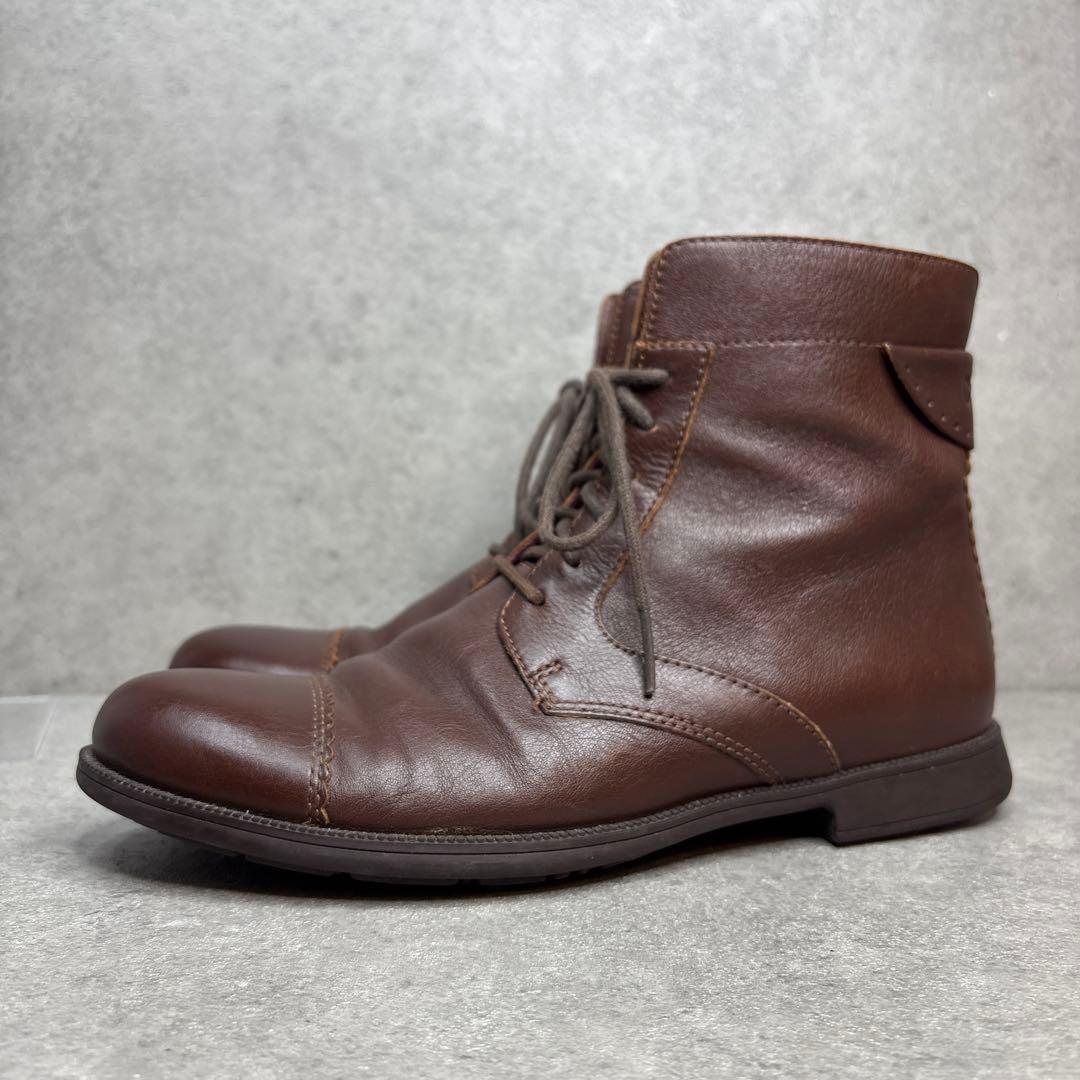 極美品！CAMPER ミルブラウン　キャップトゥ　コンフォート　レザーブーツ