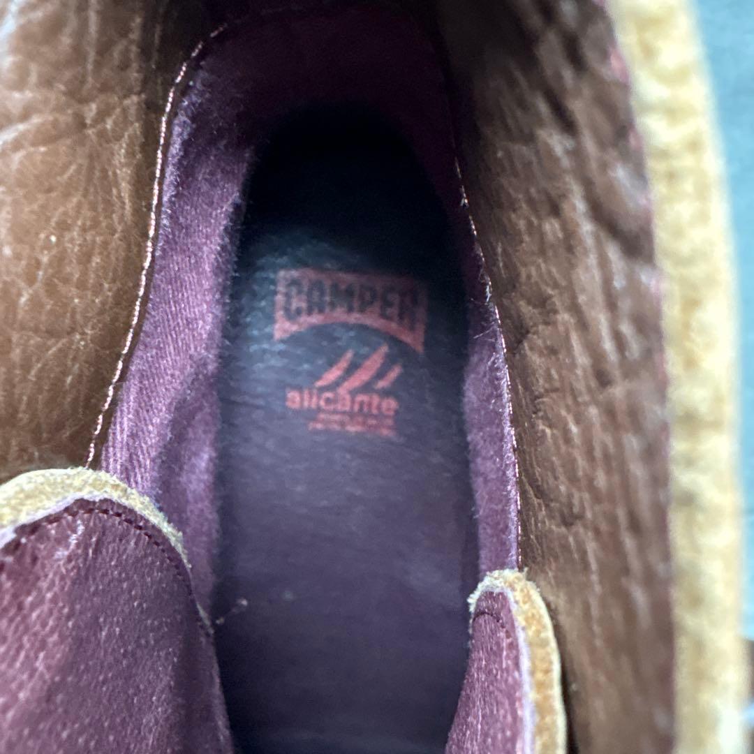 極美品！CAMPER ミルブラウン　キャップトゥ　コンフォート　レザーブーツ