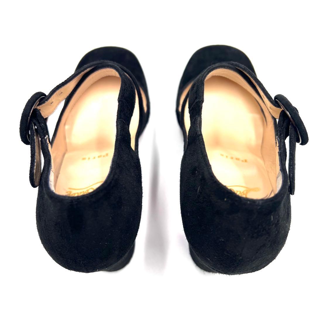 【美品】クリスチャンルブタン スエード パンプス ブラック 22cm