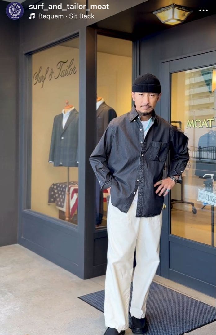Surf&TailorMOAT サーフ&テーラー モート ブラックデニムシャツ