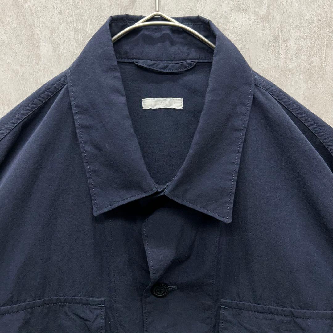 【名作】COMOLI コモリ 15SS リネンサファリジャケット ネイビー 2