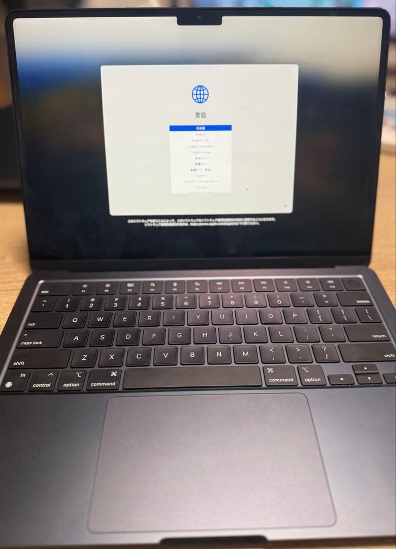 Apple MacBook Air M2 13インチ ミッドナイト US配列