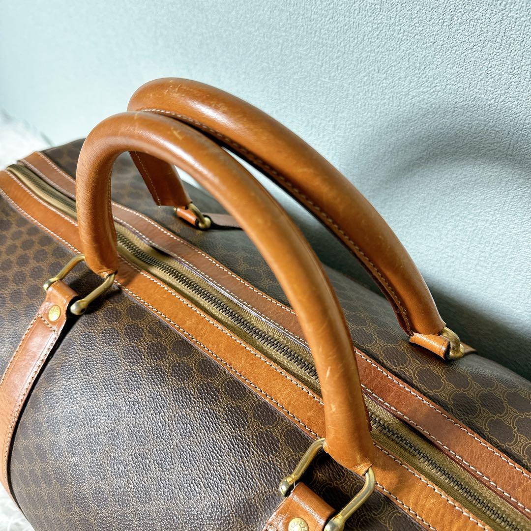 美品✨セリーヌ ボストンバック 大容量 マカダム柄 トリオンフ 旅行 ハンド