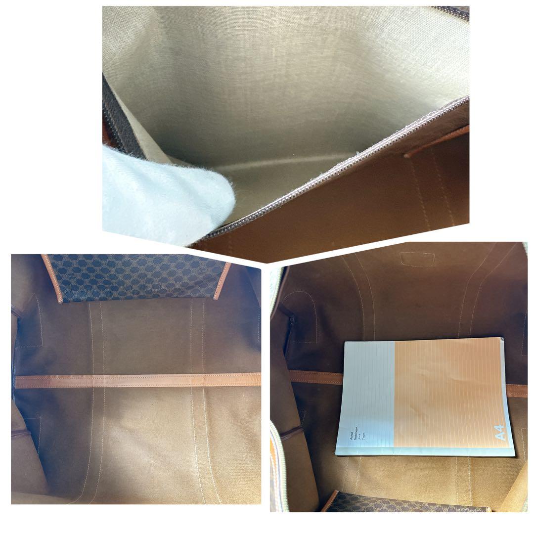 美品✨セリーヌ ボストンバック 大容量 マカダム柄 トリオンフ 旅行 ハンド