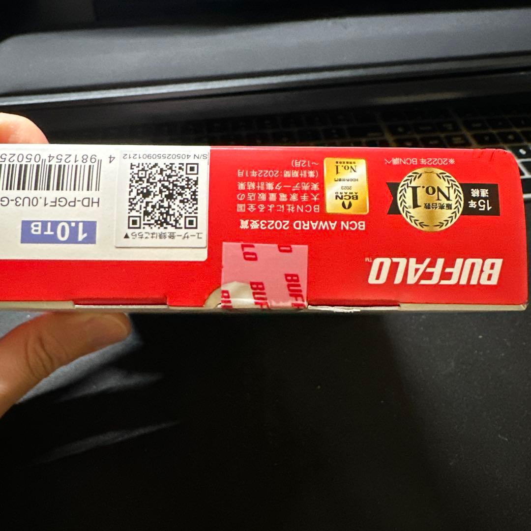 BUFFALO 1.0TB ポータブルHDD HD-PGF1.0U3-GLA