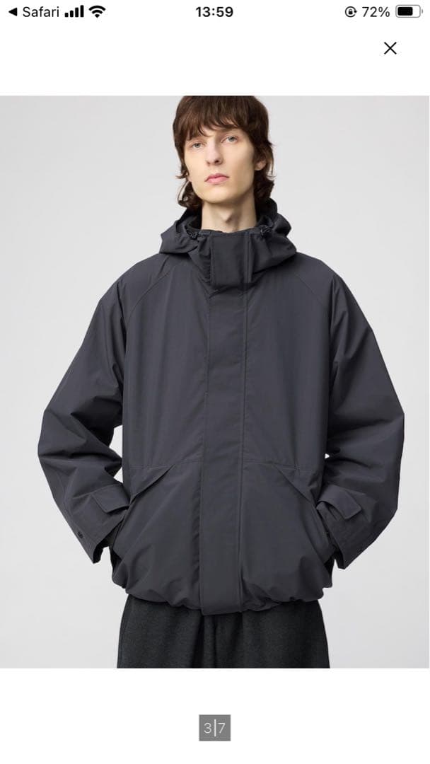 ユニクロU ブロックテックユーティリティパーカ Mサイズ