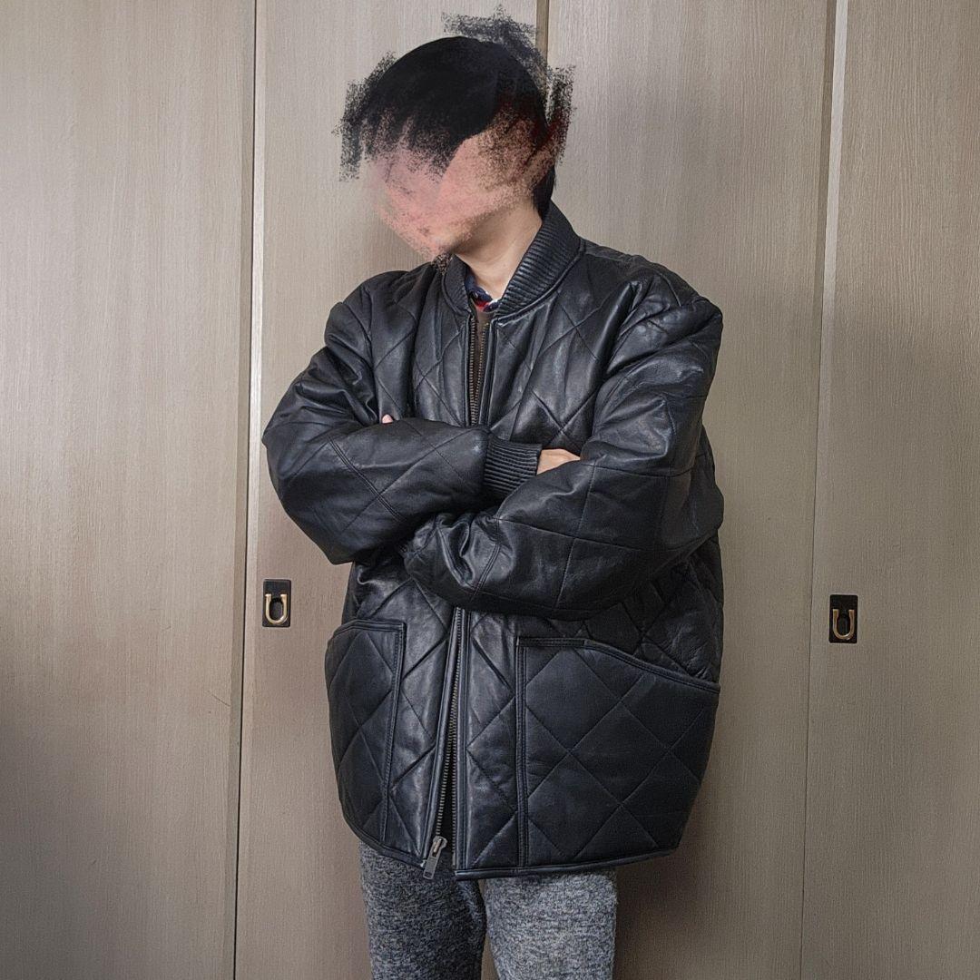 イタリア製　レザー　ジャケット　XL