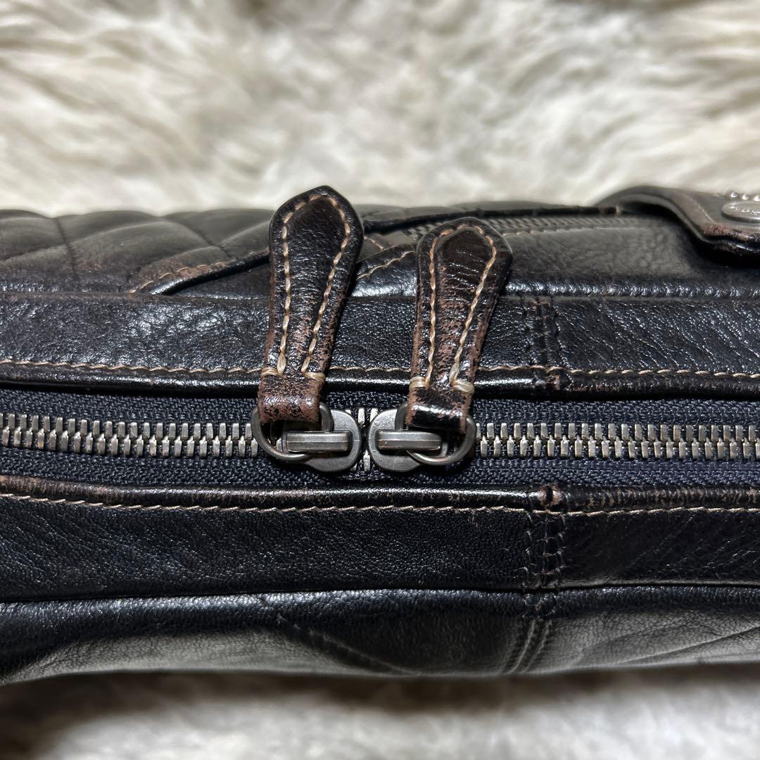 THE FLAT HEAD ホースハイドボディバッグ ブラック