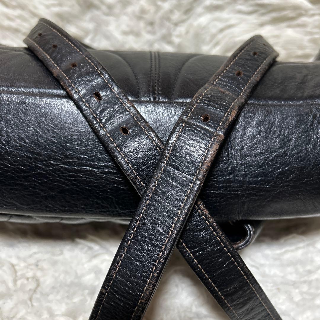 THE FLAT HEAD ホースハイドボディバッグ ブラック