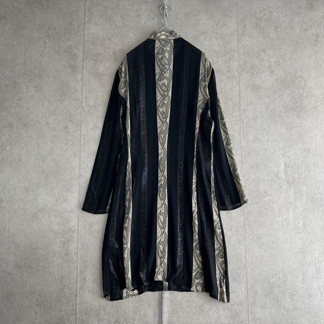 伊太利屋 イタリヤ（7）デザインレースシャツワンピース スタンドカラー スリット