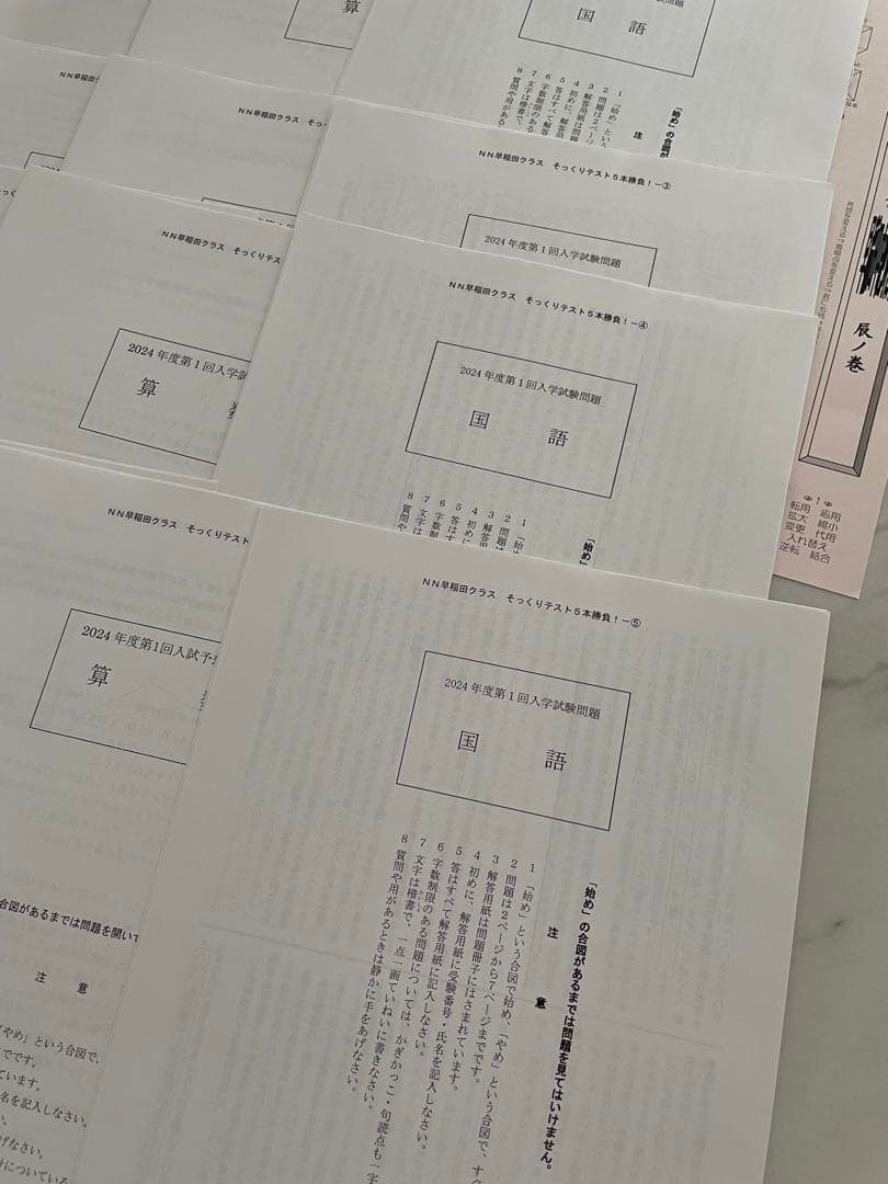 2024年度　早稲田アカデミー　NN早稲田クラス　そっくりテスト