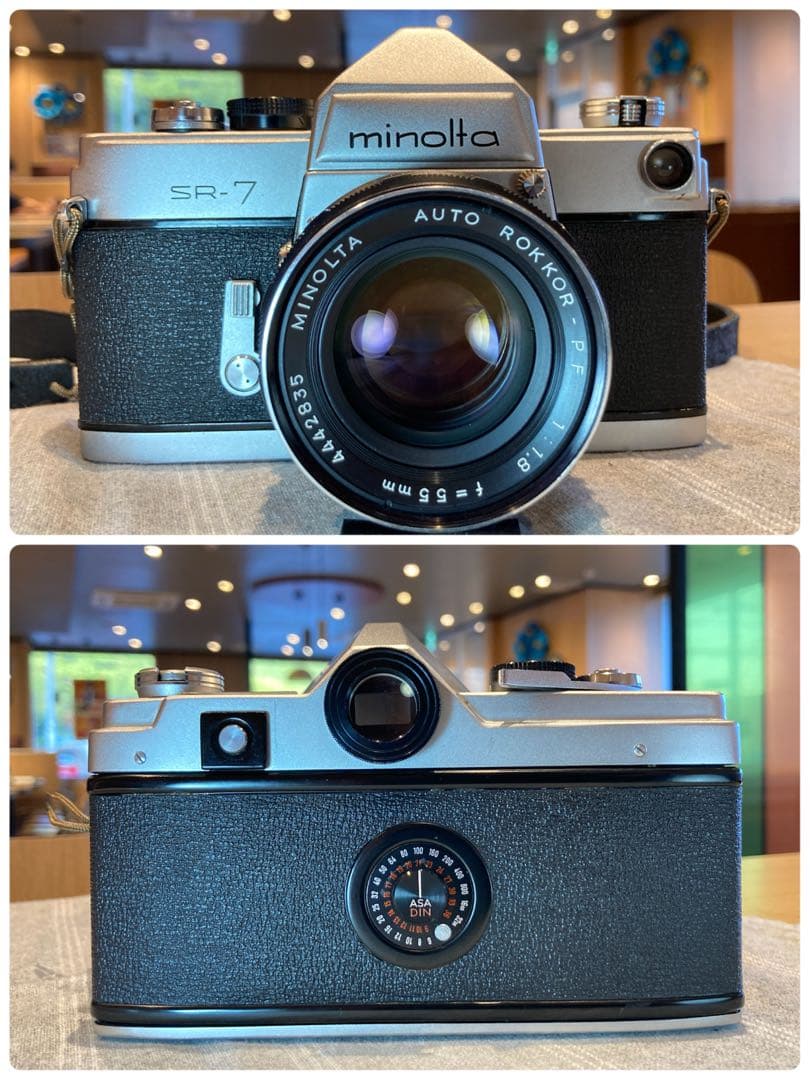 ★希少美品★minolta sr-7/緑のロッコールf1.8★完動品＊初期保証付