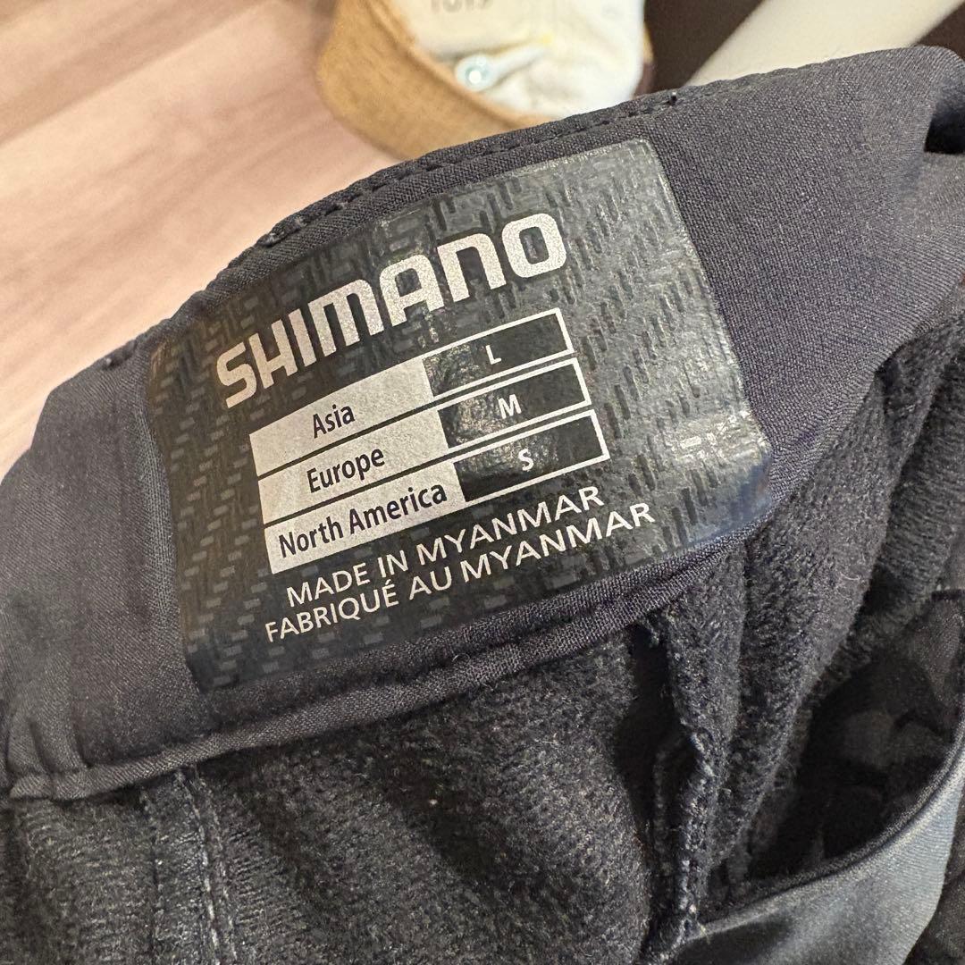 シマノ　xefo ウインドストッパーパンツ　裏起毛　グレー&ブラック　防寒
