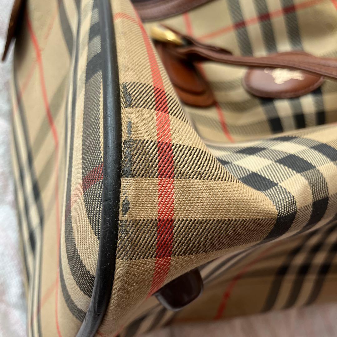 Burberry アンティーク　チェック柄 ボストンバッグ