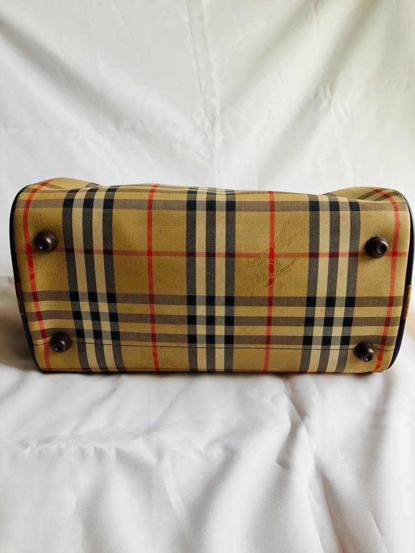 Burberry アンティーク　チェック柄 ボストンバッグ