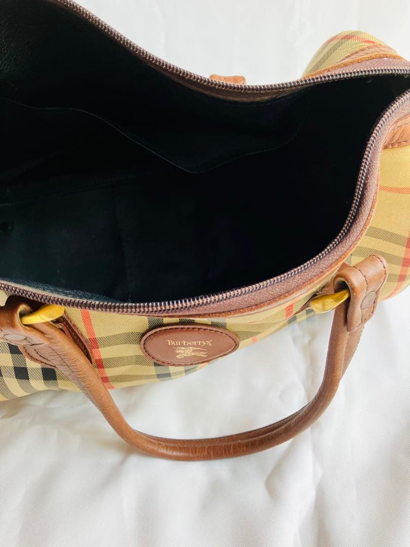 Burberry アンティーク　チェック柄 ボストンバッグ