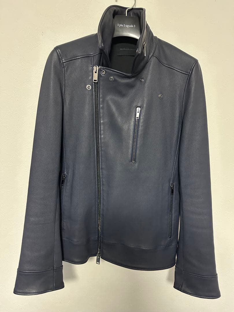 ジュンハシモト　レザーライダースジャケット　ダブルライダース