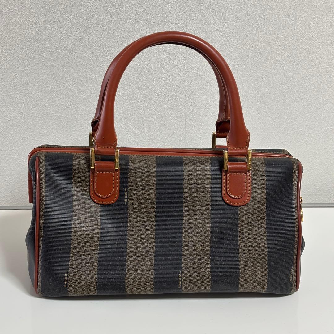 【FENDI】ペカン柄 ミニボストンバッグ　ヴィンテージ 保存袋付