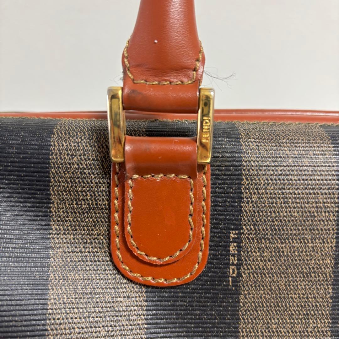 【FENDI】ペカン柄 ミニボストンバッグ　ヴィンテージ 保存袋付