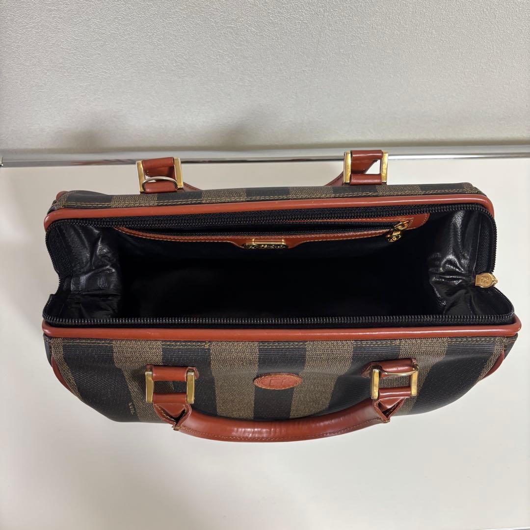 【FENDI】ペカン柄 ミニボストンバッグ　ヴィンテージ 保存袋付