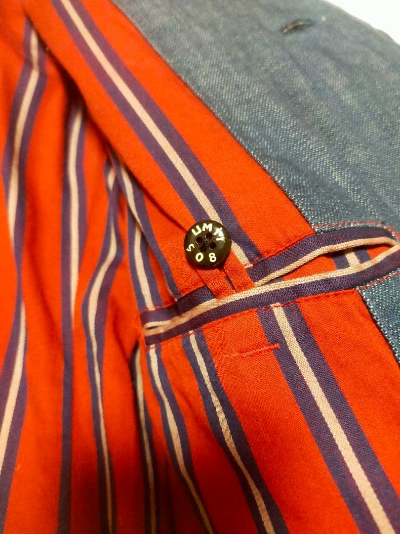 umii908 45rpmダウンコート　インディゴ デニムキルティング