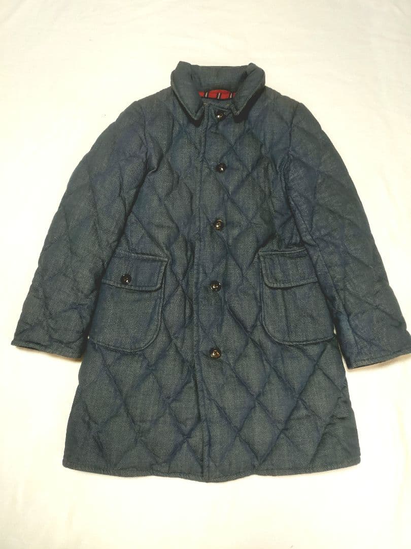 umii908 45rpmダウンコート　インディゴ デニムキルティング