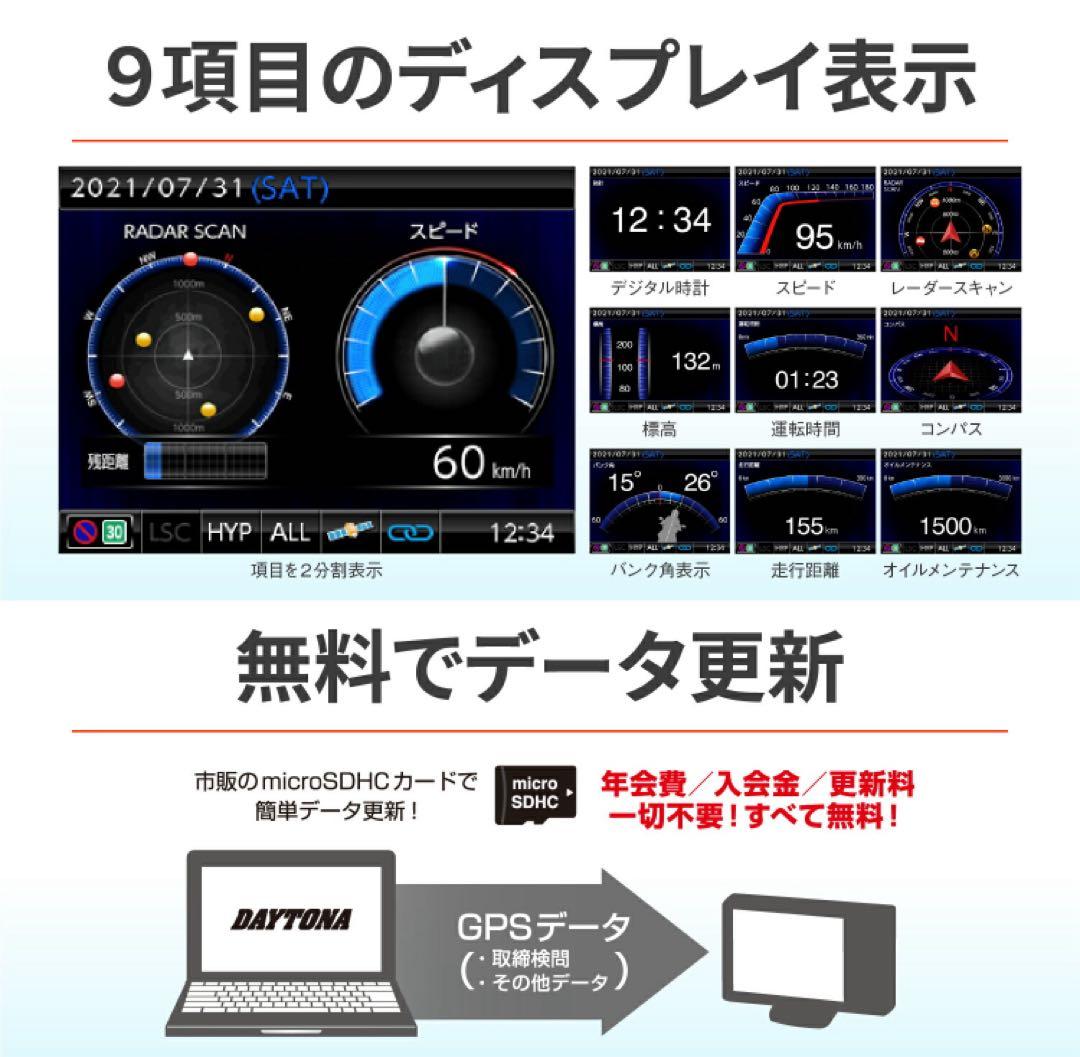 デイトナMOTOGPSLASERレーダー探知機本体