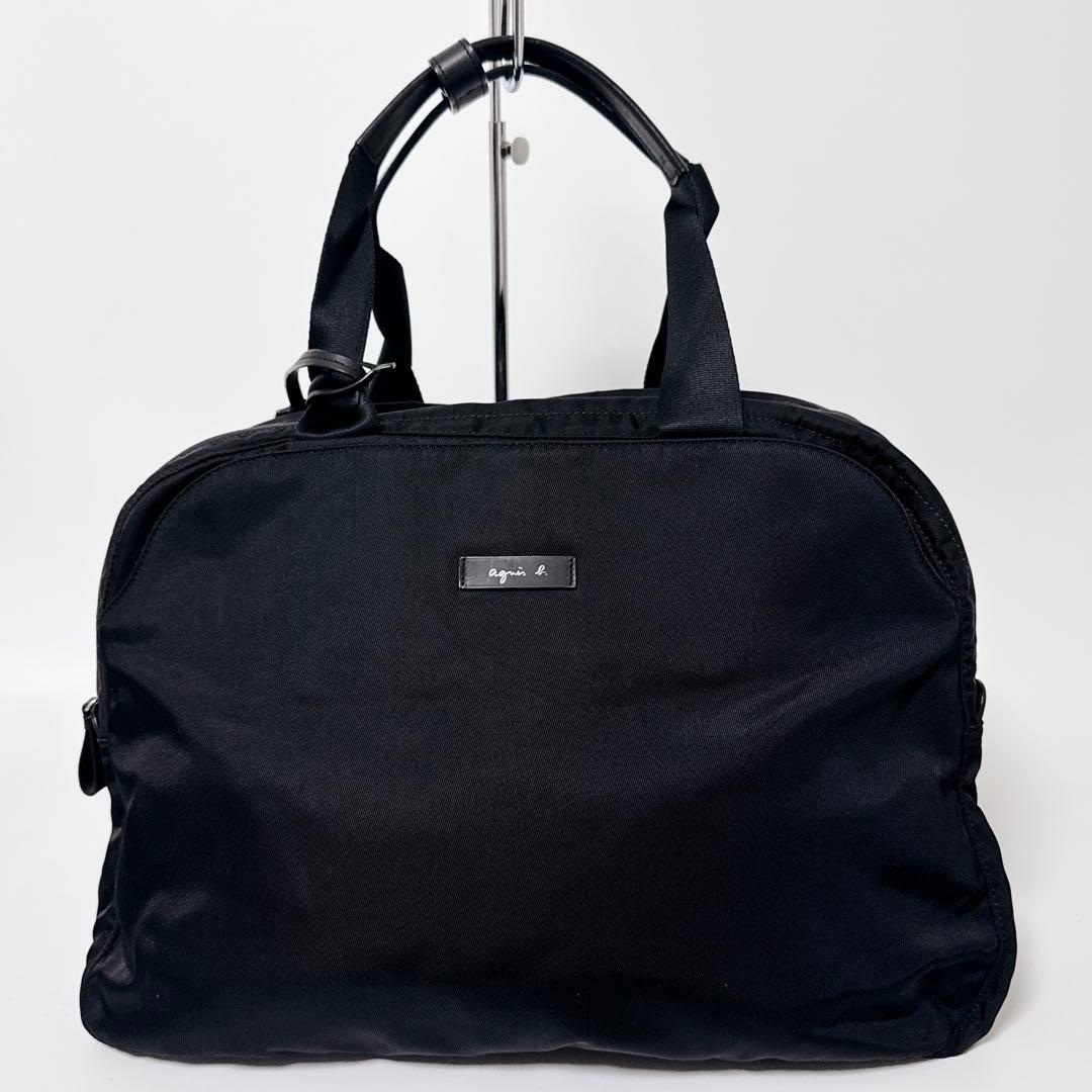 【24時間以内発送】アニエスべー ボヤージュ ナイロン ボストンバッグ ブラック