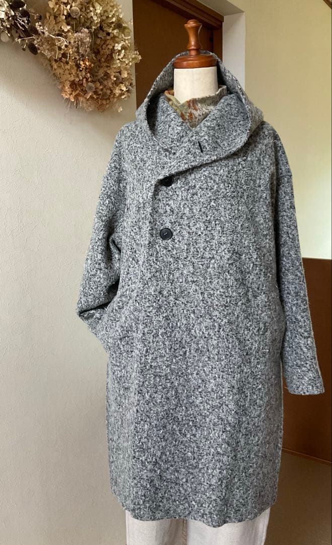 ヨーガンレール　ウールヒゲフェルト　フード付きコート