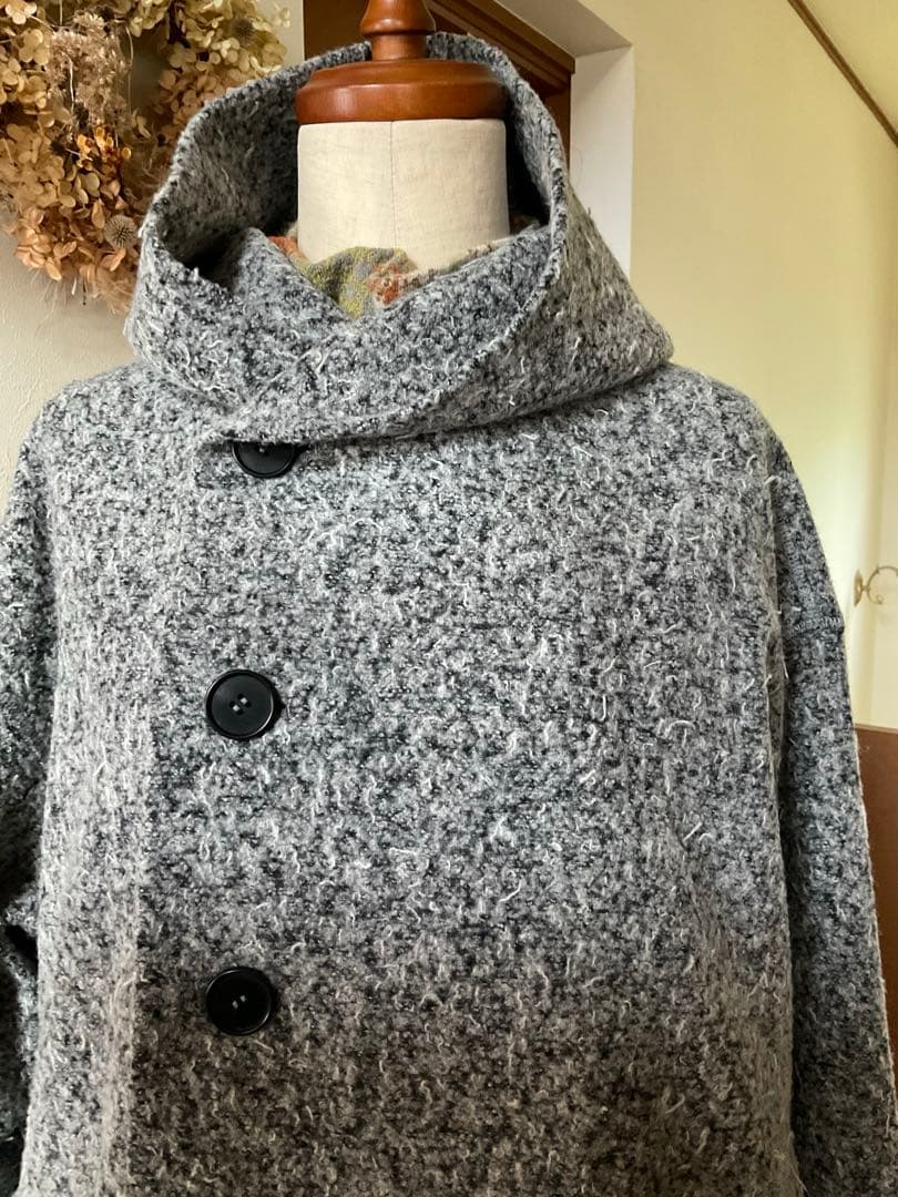 ヨーガンレール　ウールヒゲフェルト　フード付きコート