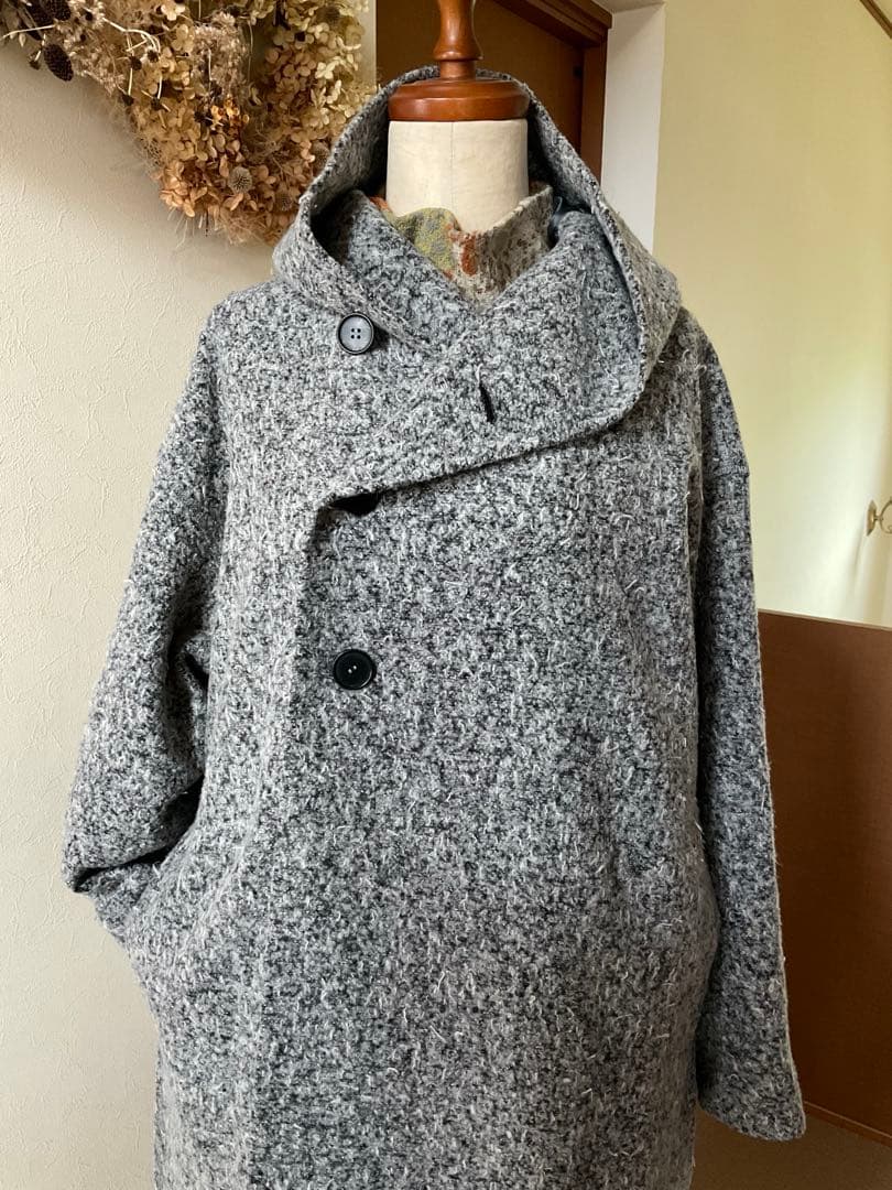 ヨーガンレール　ウールヒゲフェルト　フード付きコート