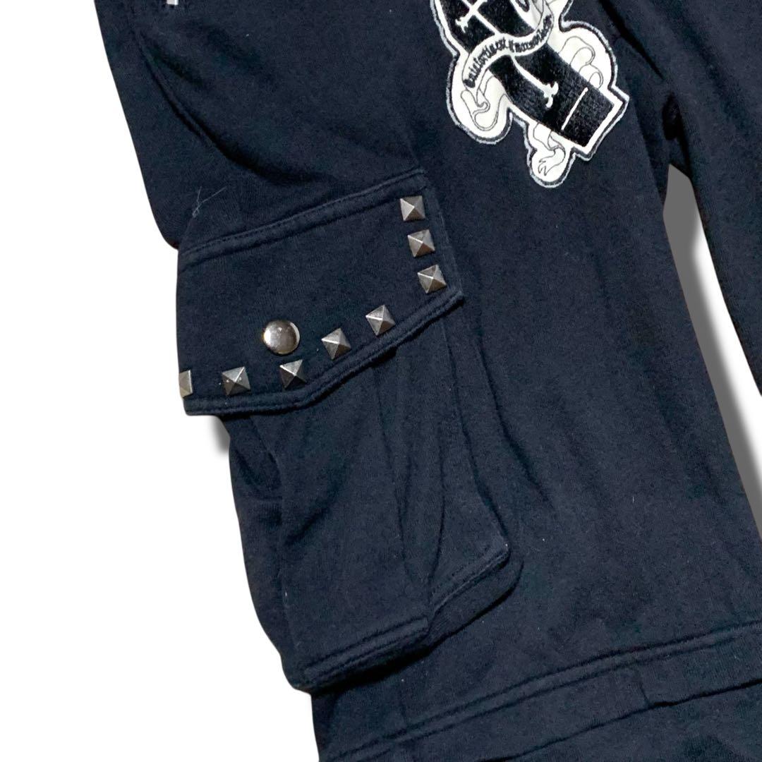 手越着用　PPFM つなぎ　オールインワン　スウェット　黒　y2k グランジ