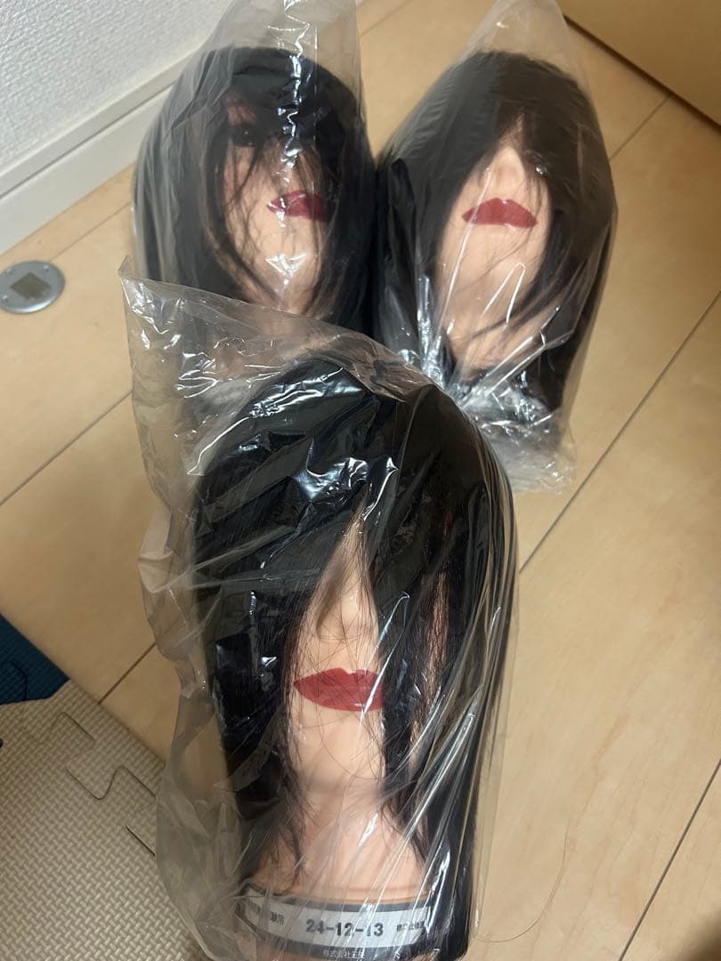 美容師国家試験　練習用➕試験用カットウィッグ 5個セット