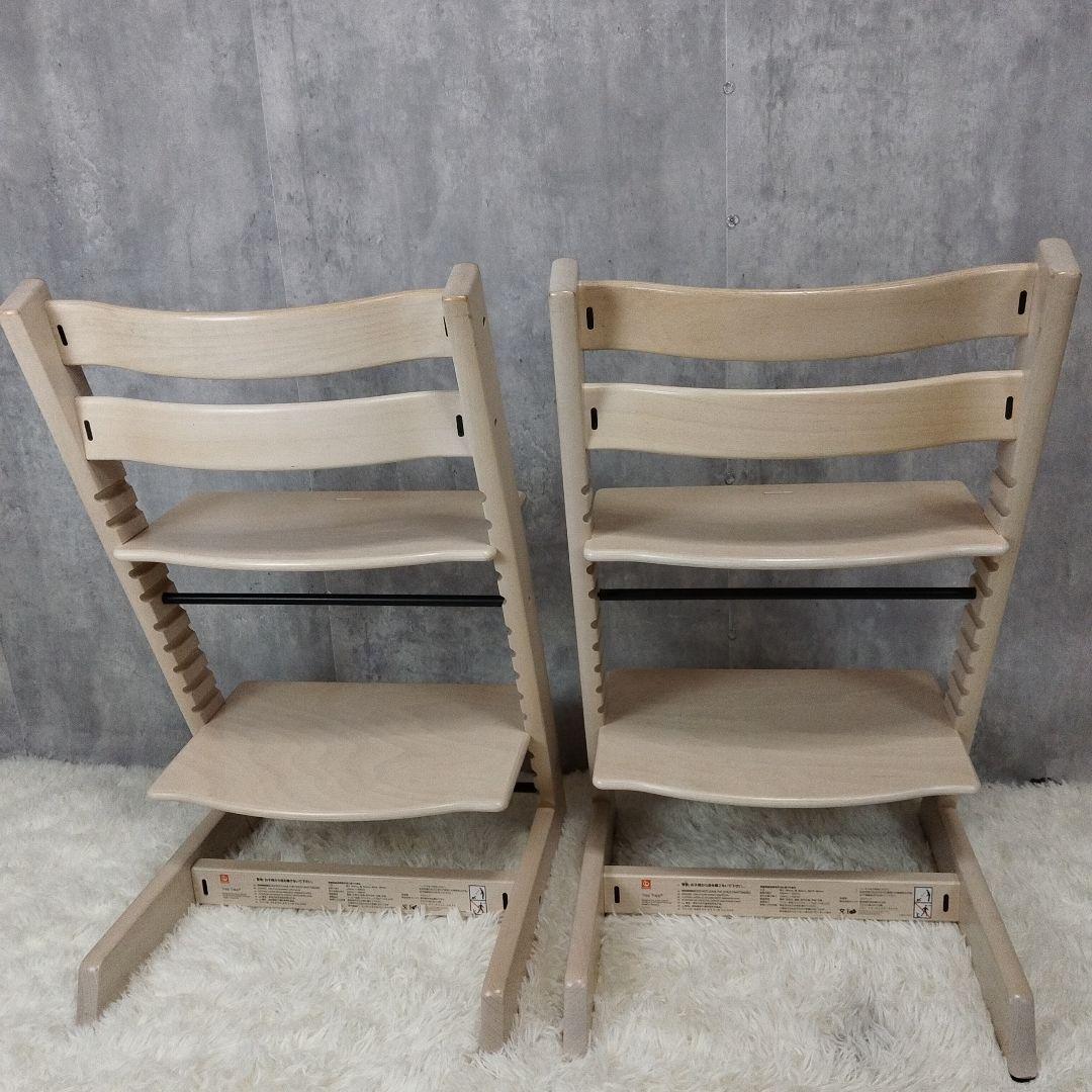 STOKKEストッケトリップトラップ ホワイトウォッシュシリアル4 2脚セット