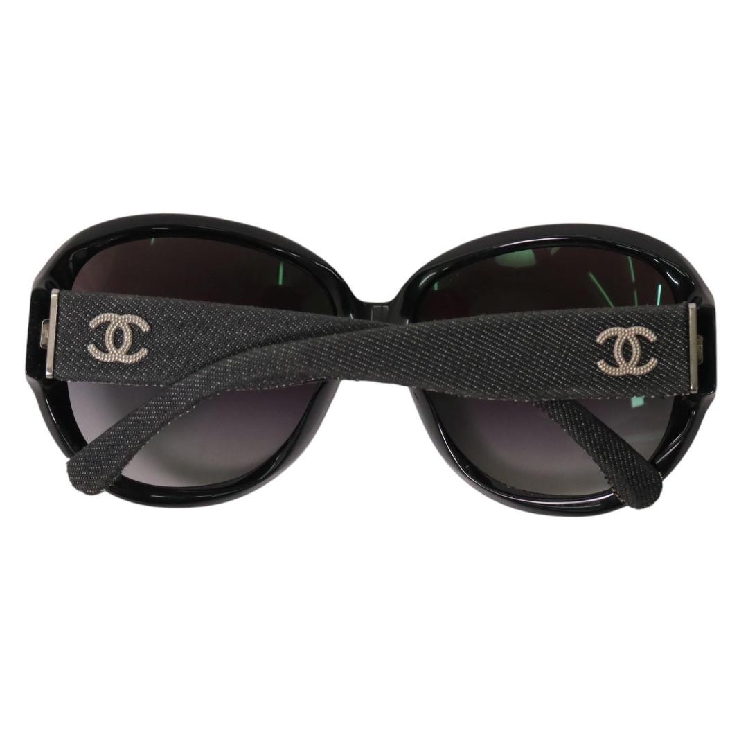 シャネル CHANEL デニム サングラス アイウェア ラウンド型 ココマーク