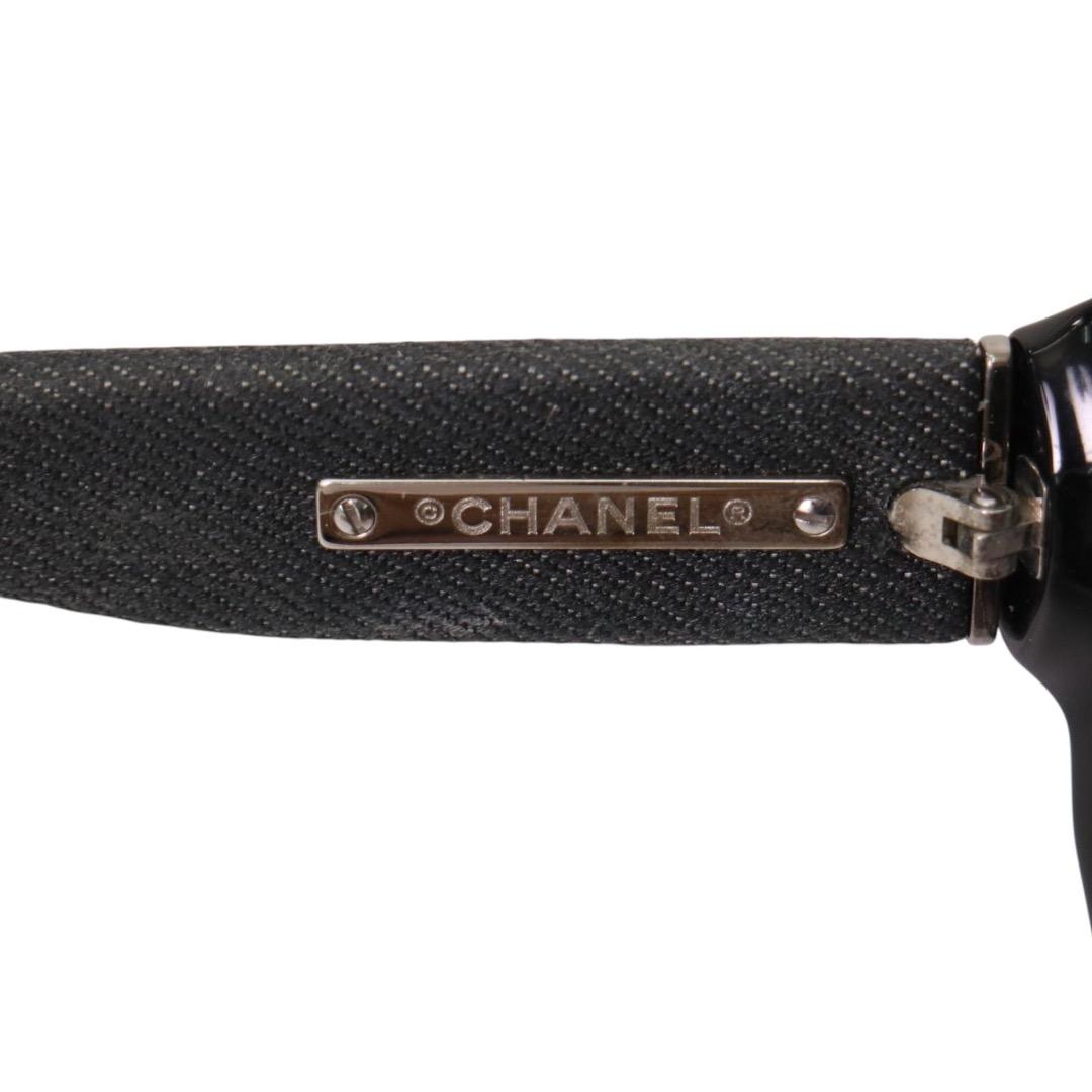 シャネル CHANEL デニム サングラス アイウェア ラウンド型 ココマーク