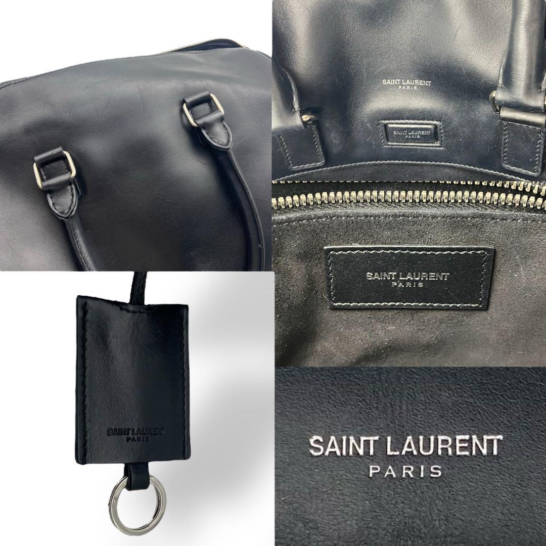 専用 サンローラン ボストンバッグ レザー ベイビーダッフル スタッズ 黒