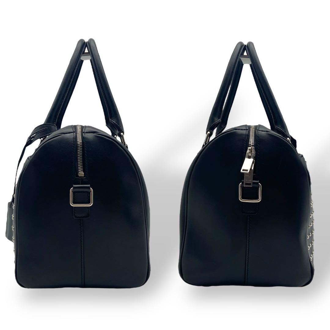 専用 サンローラン ボストンバッグ レザー ベイビーダッフル スタッズ 黒