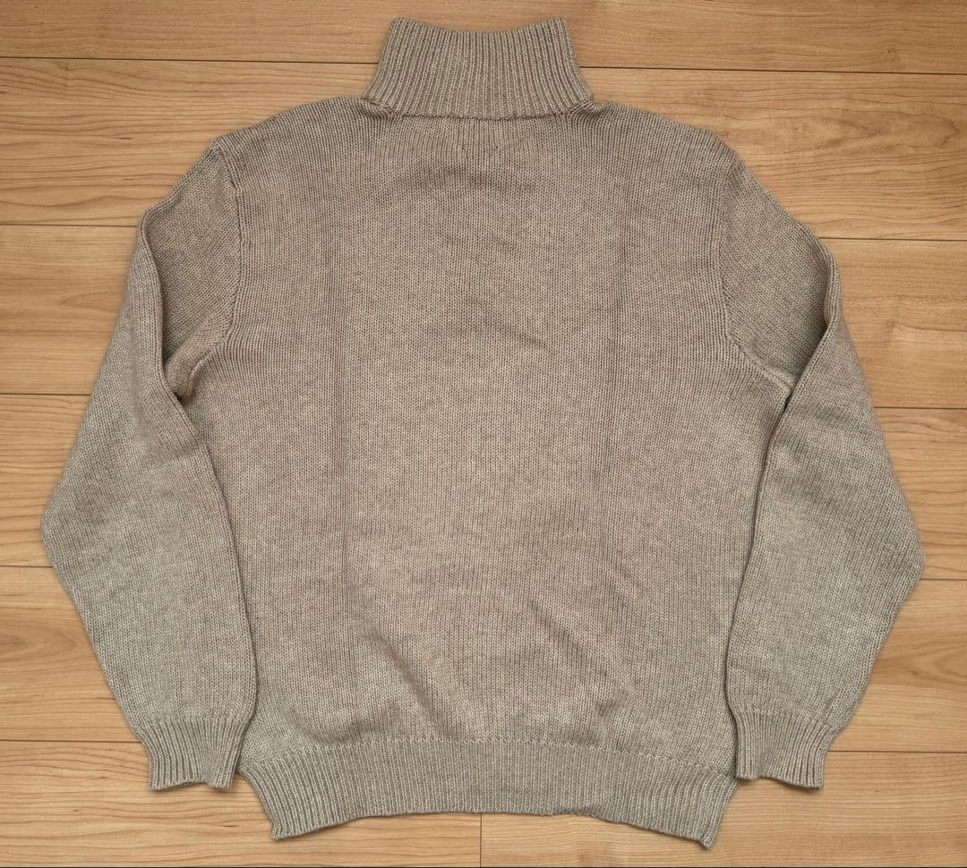 ポロバイラルフローレン ハーフジップコットンニット セーター ポニー刺繍 L