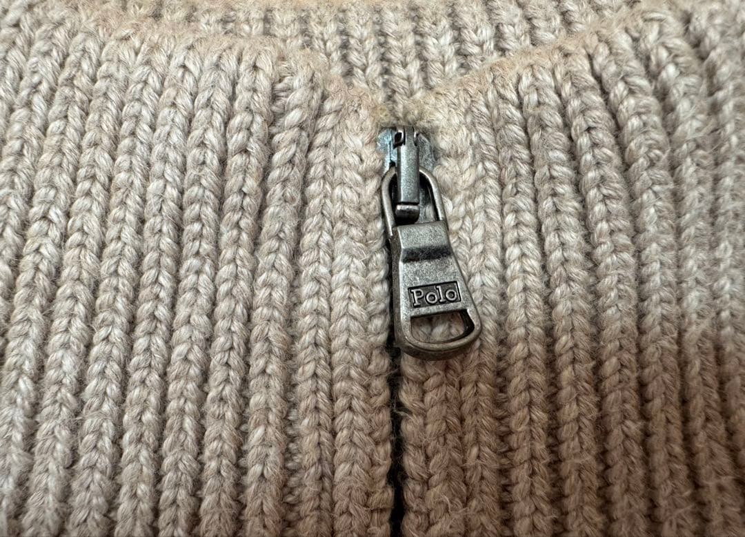 ポロバイラルフローレン ハーフジップコットンニット セーター ポニー刺繍 L