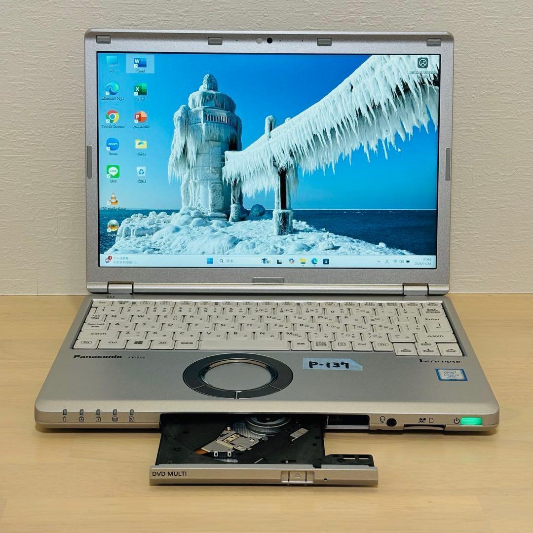 レッツノート PC Windows11 SSD DVD オフィス付き P-137