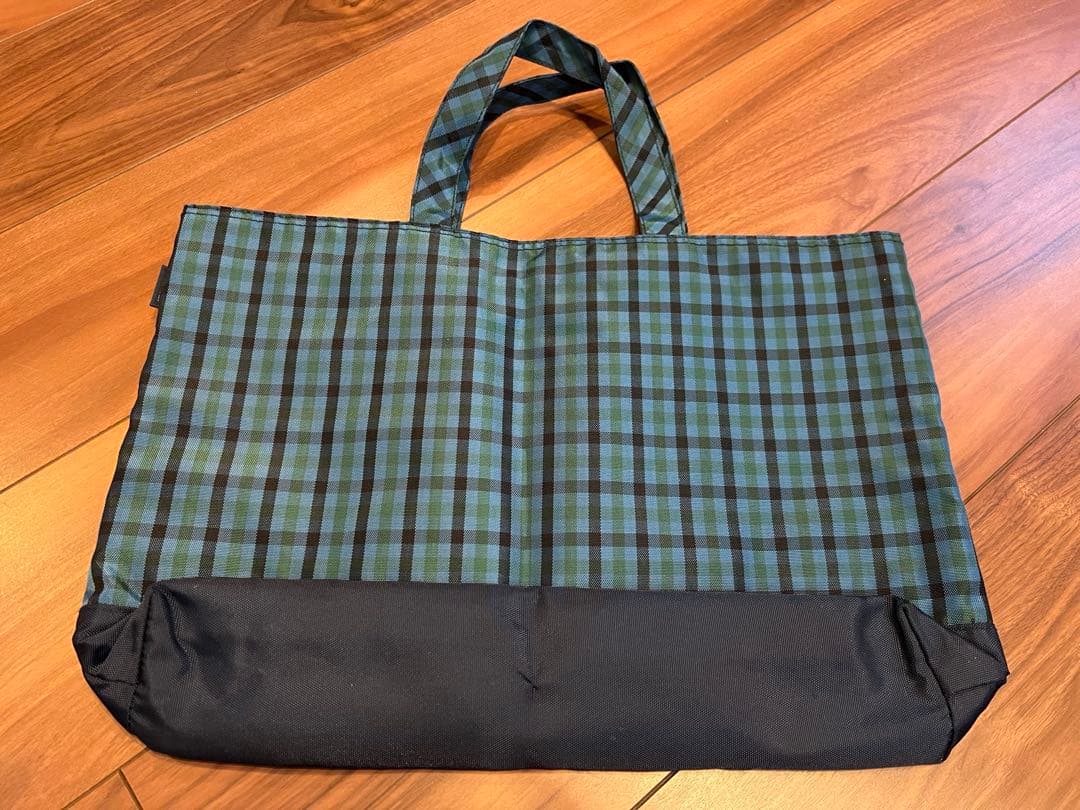 完売品　ファミリア　トートバッグ　緑チェック　美品