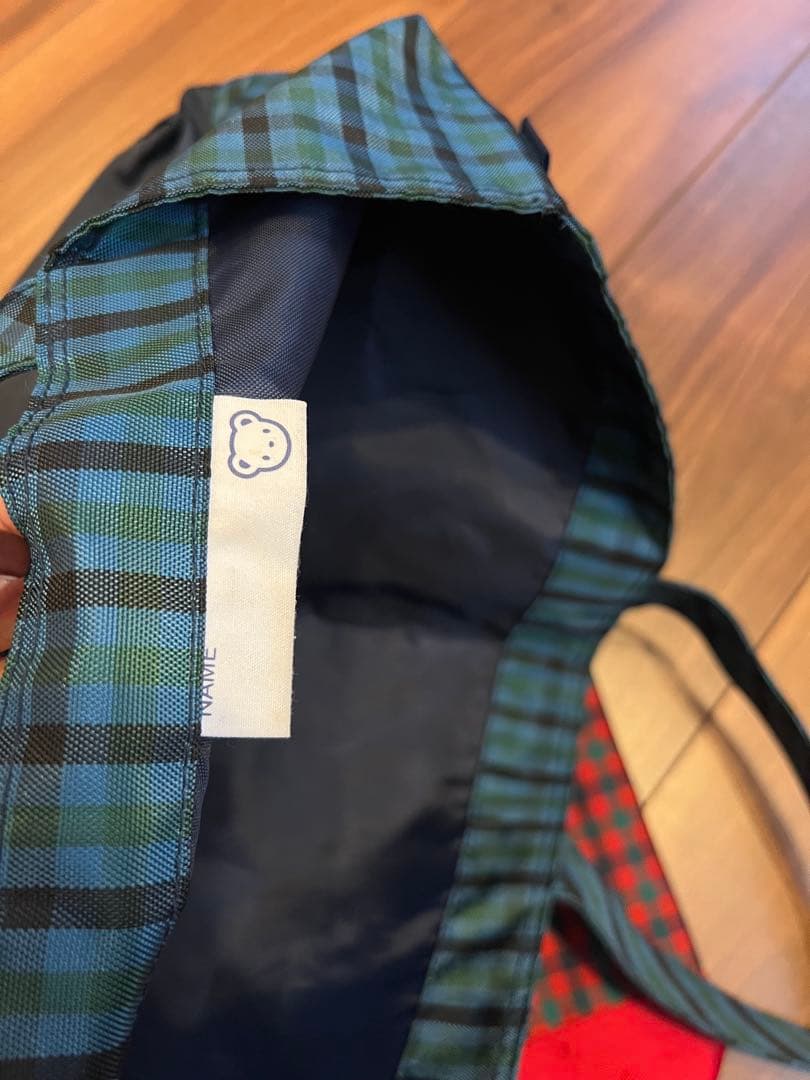 完売品　ファミリア　トートバッグ　緑チェック　美品