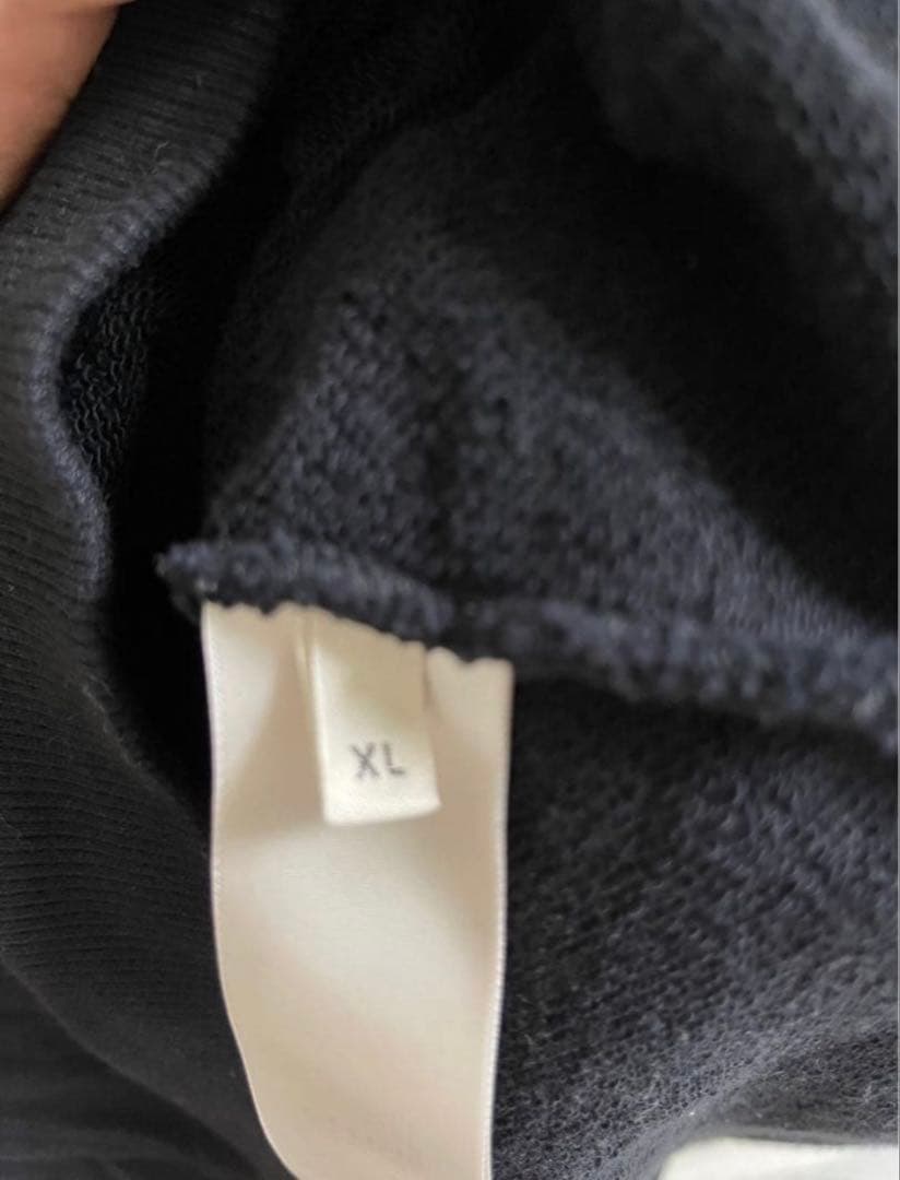 N*y様 CELINE フード付きパーカー 黒 コットン　XL